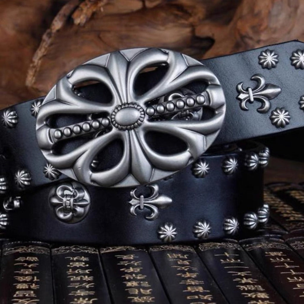 Chh Chrome Heart Belt Vintage Cowboy Punk Skull