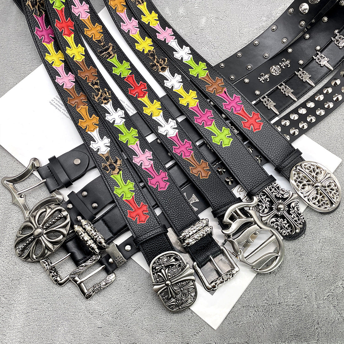 Chh Chrome Heart Belt Sacred Sword Cross Belt