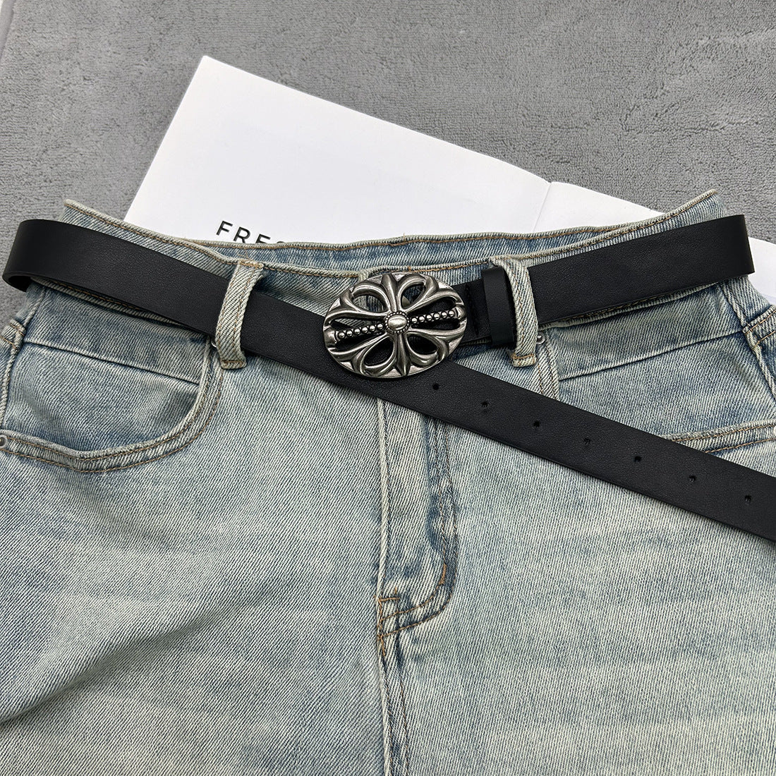 Chh Chrome Heart Belt Vintage Subculture Rivets