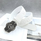 Chh Chrome Heart Belt Embroidery Belt Male